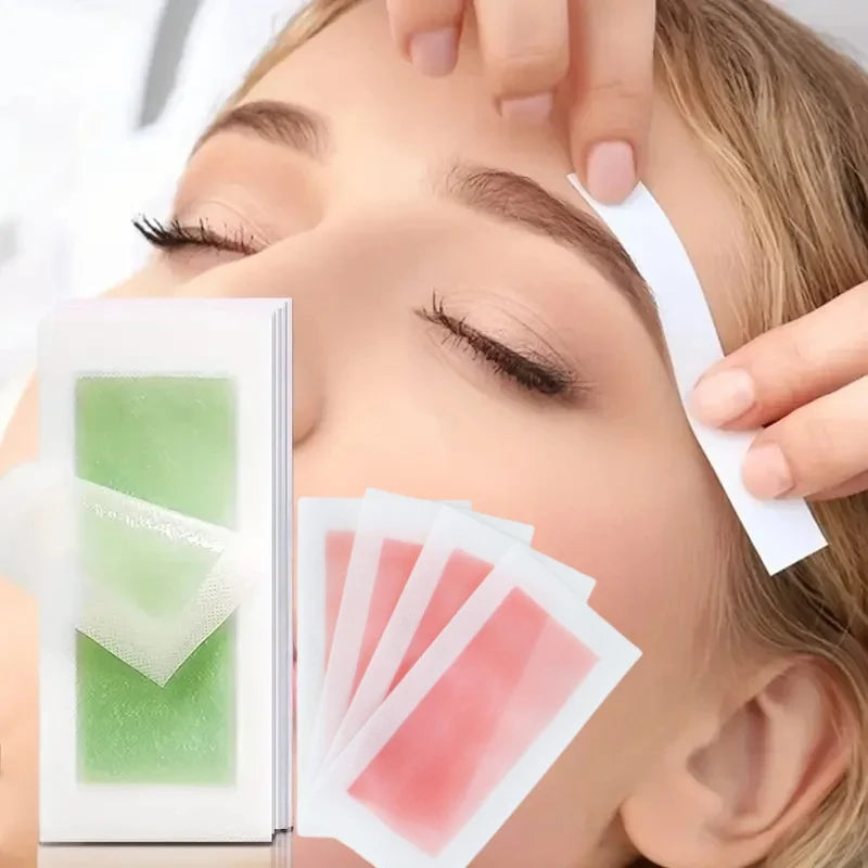 10/20/100 Pcs Depilatory Wax Strips Hair Removal Wax Paper Cold Wax Strips Paper For Face Neck Arm Leg Body Beauty Tools