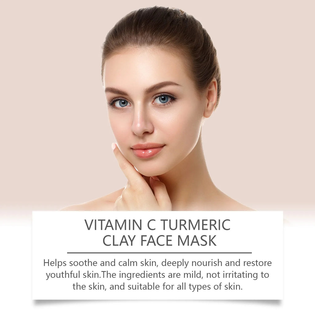 Vitamin C Exfoliating facial mask Turmeric Exfoliating facial mask Improve Pore Deep Cleaning facial mask   Apply facial mask