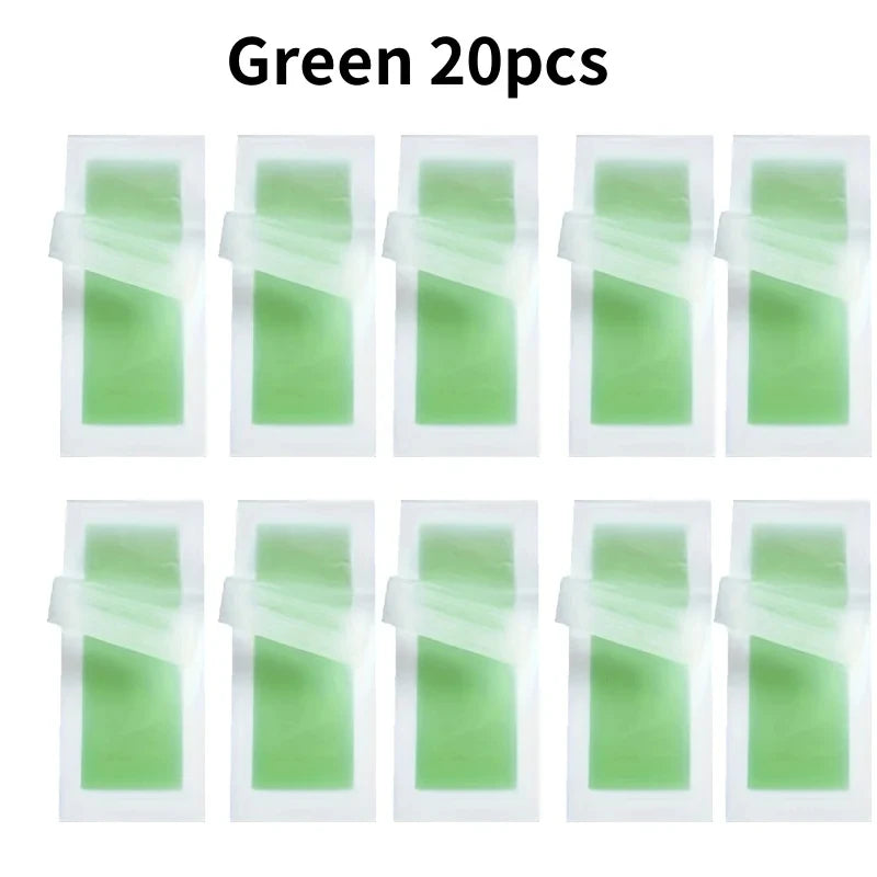 10/20/100 Pcs Depilatory Wax Strips Hair Removal Wax Paper Cold Wax Strips Paper For Face Neck Arm Leg Body Beauty Tools